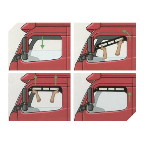 1 deflettore d'aria con zanzariera per Mercedes Actros MP4 MP5 F L (09/11-)