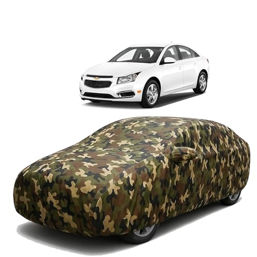 Image of Sulfar 100% Waterproof Car Body Cover for Chevrolet Cruze - Triple-Stitched Dustproof UV, Heat & Rain Protection with Mirror Pockets, Full-Bottom Elastic & Free Storage Bag - All-Weather Indoor Outdoo