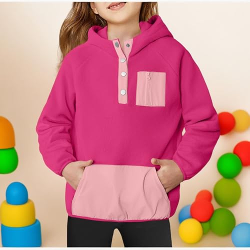 Teen Girls Hoodie Sherpa Lined Fleece Sweatshirts Kids Warm Winter Button Down Zip Up Hooded Outwear With Pockets4