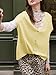 Saodimallsu Womens Spring Oversized Cardigans Batwing Short Sleeve Lightweight Button V Neck Casual Knit Sweater Tops Yellow