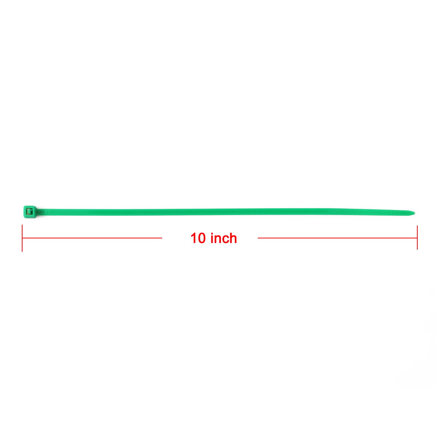 Stabile Nylon-Kabelbinder In Grün – 120 Stück, Je 25,4 Cm Lang, Für Haus, Büro & Garten