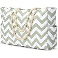 oscaurt Strandtasche Badetasche XXL Tote Bag Shopper Tasche Damen Handtasche Faltbare Beach Bag mit Reißverschluss Einkaufstasche Saunatasche Weekender Damen Umhängetasche