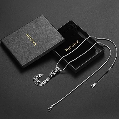 Fish Hook Pendant Necklace - Hawaii Fishing Carved Bone Fish Hook Necklace Stainless Steel Fishing Necklace Fish Scale Pendants Nautical Jewelry Gifts for Men Women Girls4