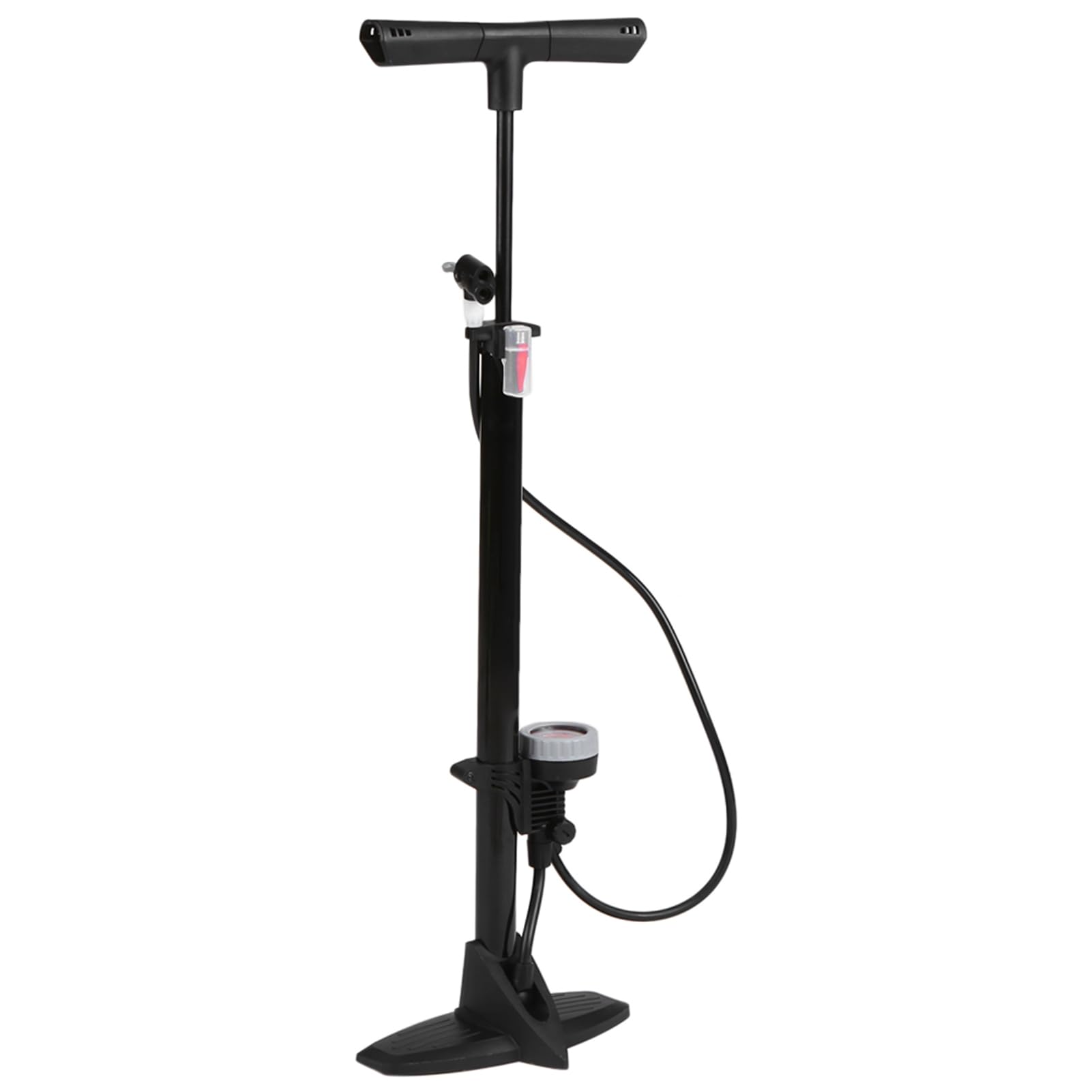 Pompa di Gonfiaggio da Pavimento per Bicicletta con Manometro Stabile e Durevole per Ciclista Alluminio 9,4 * 4,9 * 24,8 Pollici