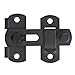INIRET 2 Packs Barn Door Latches，2.75” x 2.02” Matte Black Stainless Steel barn gate flip Door Latch Bi-fold Door Lock,Sliding Door Antique Lock Gate Latches Wine Cabinet Closet Door Latches