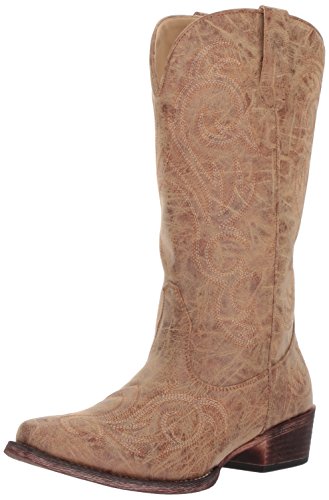 Roper Women's Riley Western Boot, Tan, 7.5 D US