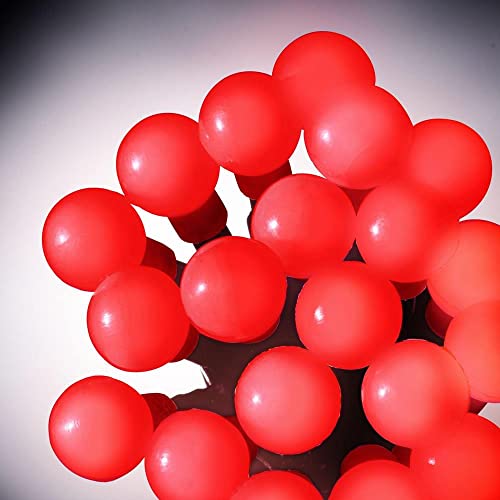 simpa 50 LED Red Berry Lights - Battery Operated Timer LED String Fairy Lights for Indoor or Outdoor Decor Lighting