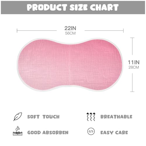 Kigai Pink Solid Color Baby Burp Cloths Extra Soft and Absorbent Burping Rags Cotton Burping Clothes Baby Washcloths for Newborn Boys Girls - 1 Pack4