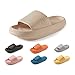 Damen Herren Super Slippers Hausschuhe Unisex Sandalen Sommer Rutschfest Badeschuhe Cloudyzz Schlappen Home Kissenrutschen Pantoffeln Indoor 5001 Khaki 38/39EU