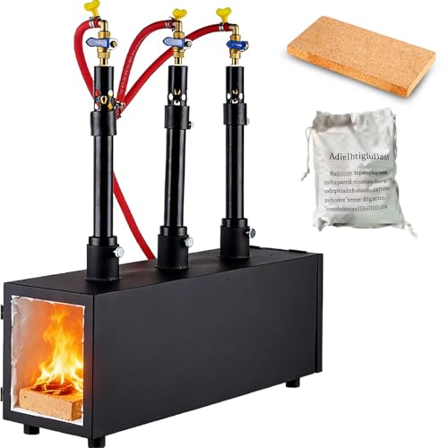 DZQ Propane Forge for Blacksmithing, Triple Burner with Door