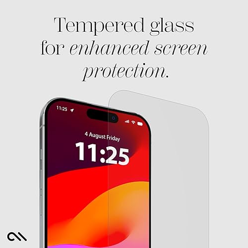 Case-Mate iPhone 15 Pro Screen Protector - 6.1 Inch - Anti-Scratch Tempered Glass with Shatter Protection - Durable 9H Glass with Touch Sensitivity, Ultra High Clarity, Case Friendly, Easy to Apply - image 5