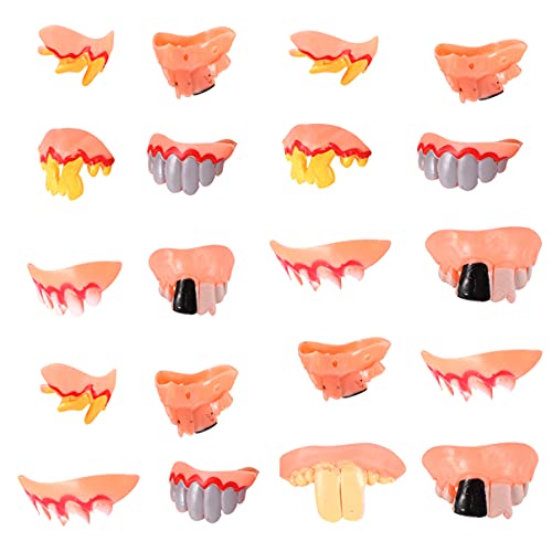 Veemoon 20 Pièces Halloween Vampire Dents Vampire Moche Halloween Prothèse Vampire Cosplay Accessoires pour Enfants Enfants Halloween Costume Party Faveur Cover