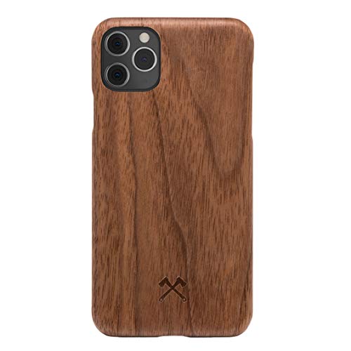 Woodcessories - Case Compatible with iPhone 11 Pro Max Made of Real, Sustainable Wood, EcoCase Slim (Walnut)