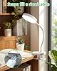 Luce per Lettura Libri a Letto, Lampada da Lettura, Luce da Lettura, Lampada Senza Fili 6 Colori e 5 Livelli Di Luminosità, Flessibile a 360° con Collo d'Oca, Cri 80, Lampada con Pinza per Studiare