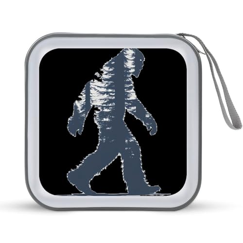 Bigfoot Sasquatch Forests CD Case Plastic DVD Case Holder Wallet Disc Storage Organizer for Car Travel