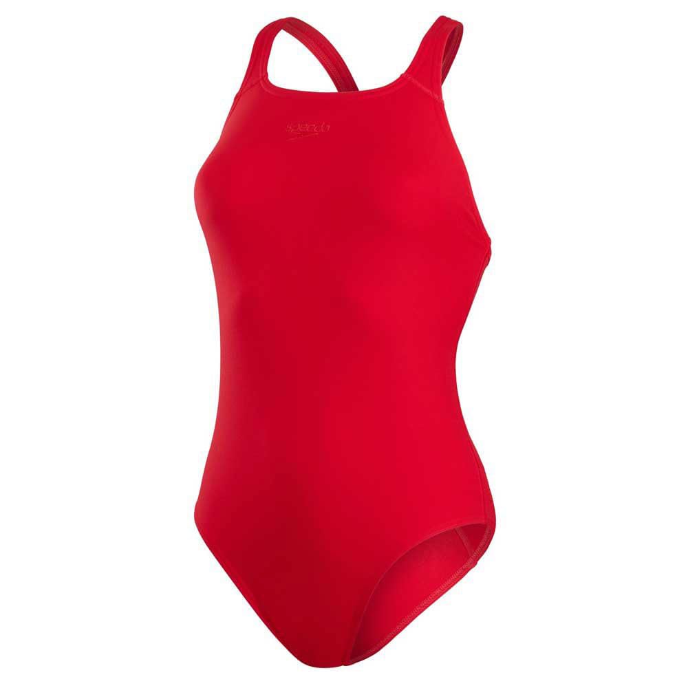 Speedo Women's Eco Endurance+ Medalist | Athletic Fit | Clasic Design| Recycled Fabric | Chlorine Resistant | Extra Flexibility, Fed Red, 4040