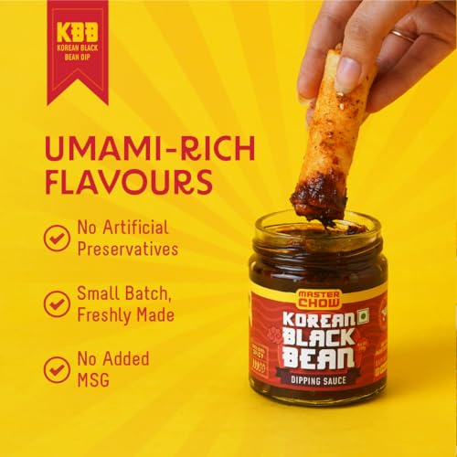 Image of MasterChow Black Bean Dip | Dipping Sauce | Fermented Black Bean Sauce | Ready-to-Eat | Serves 4-5 (200gm) (Pack of 3)