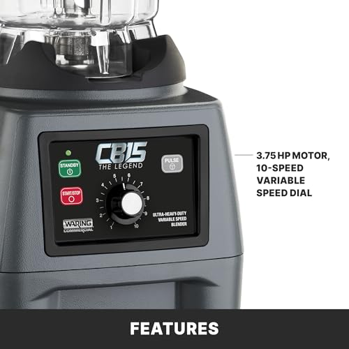 Image of Waring One-Gallon Food Blender with Variable-Speed & Copolyester Jar | 3.75 HP Commercial Motor, Precise RPM, 100+ Cycles a Day, Professional Kitchens /Restaurants, NSF Certified