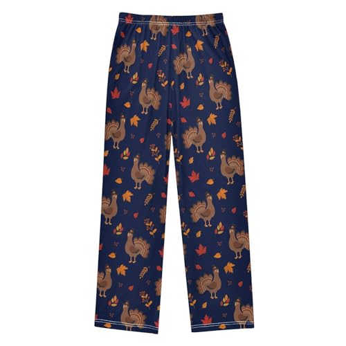 Thanksgiving Turkey Pajama Pants Wide Leg Pj Bottoms Lounge Comfy Soft Casual Sleep Pants2