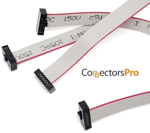2-Pack 30cm 6 pulgadas 12P 1.27mm 12 Pin Female IDC miniatura 7