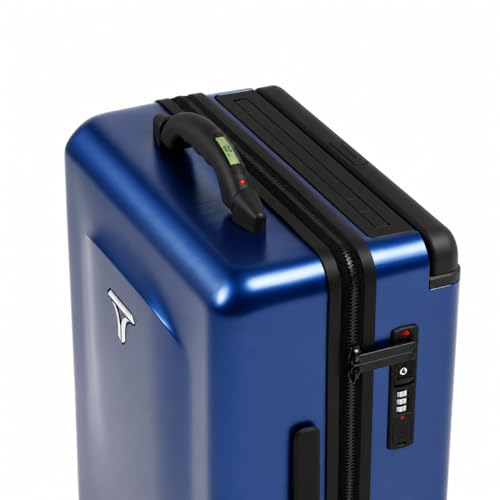 Image of Carry-on PRO (56cm) Cabin Trolley Bag with Digital Weighing Scale & Free Backpack, Laptop Stand, Combination Lock, Phone Stand, 8 Lockable Wheels, PC Hard-Shell (T6 Digital, Indigo)