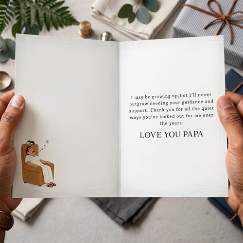 Image of Party Propz Fathers Day Greeting Card - 1 Pc Love You Papa Card with Envelope for Dad, Fathers Day Gift, Best Papa Gifts (Cardstock)