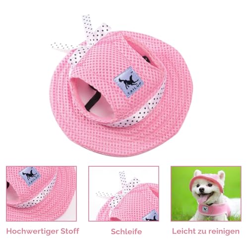 Hunde-Sonnenhut, verstellbar, Baseballkappe mit Ohrlöchern, Sommer-Haustier-Visier, Hüte, Outdoor-Sport, Sonnenschutz, Sonnenhaube für kleine Hunde, Welpen, Katzen