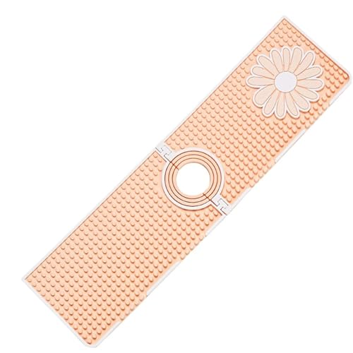 Odot Tappetino per Rubinetto Cucina Bagno in Silicone Fiori Tappetino per Lavello Paraspruzzi Lavello Cucina Ad Asciugatura Rapida Tappetino Multiuso per Lavello e Proteggi Lavandino (Arancia,38x10cm)