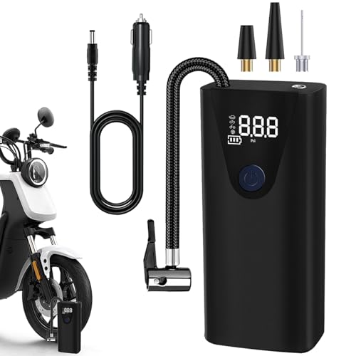 Bomba de aire para neumáticos de coche,Bomba de neumáticos de coche | Compresor de aire portátil con bomba de aire recargable | Neumático de bicicleta, compresor de aire de neumáticos para coches
