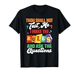 Trivia Night Host Thou shall not test me T-Shirt