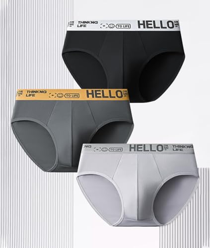 Men's Underwear Soft Boxer Briefs Breathable Underwear 3 Pack