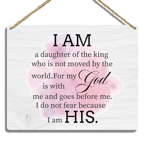 Sahjzk Bible Verse Inspirational Wall Decor, I Am a Daughter of the Most High King, Pink Room Decor for Teen Girls, Dorm Wall Art Sahjzk Bible Verse Inspirational Wall Decor, I Am a Daughter of the Most High King, Pink Room Decor for Teen Girls, Dorm Wall Art