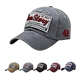 CheChury Moda Gorra de béisbol para Hombre Bordado Sombrero Viejo Lavado Ajustable de Algodón Gorra Snapback Hip Hop...