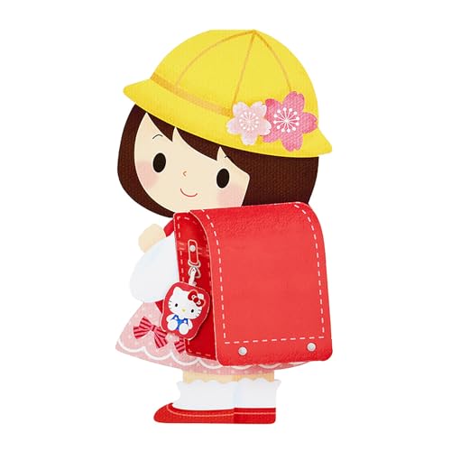 サンリオ(SANRIO) メッセージカード 入園入学 小学生女の子型抜き KTJSG26-5 718777の商品画像（Amazon）