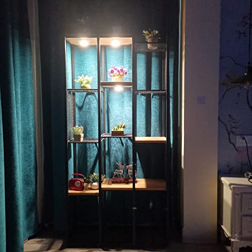 Image of Starxing 6PK Puck Lights with Remote, Battery Operated Under Cabinet Lighting, 4000K Natural White