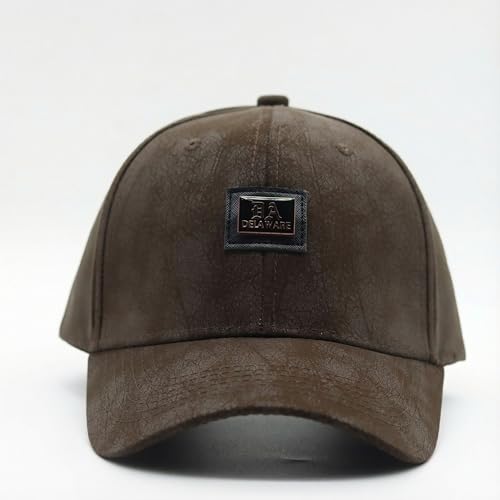 Image of kill off Premium Men's Leather Baseball Cap with Embroidered Patch, Adjustable Fit, Lightweight Comfortable Casual Wear Hat