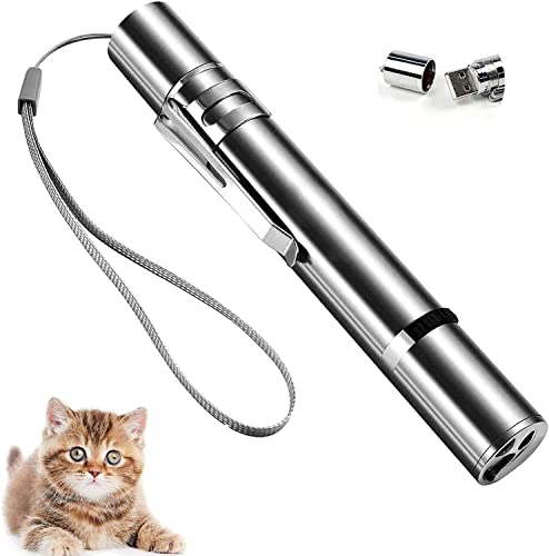 Cat Laser Toys Pointer Interactive Toys for Indoor Cats and Dogs, Pet Cat Catch Single Interactive Exercise Cat Training Tool with USB Rechargable
