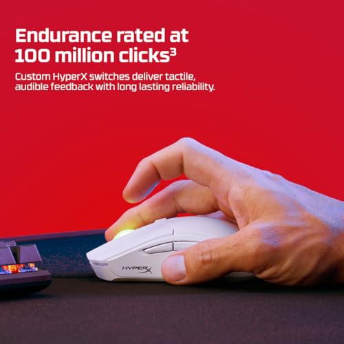 Image of HyperX Pulsefire Haste 2 - Wireless Gaming Mouse- Ultra Lightweight, 61g, 100 Hour Battery Life, Dual Wireless Connectivity, Precision Sensor - White