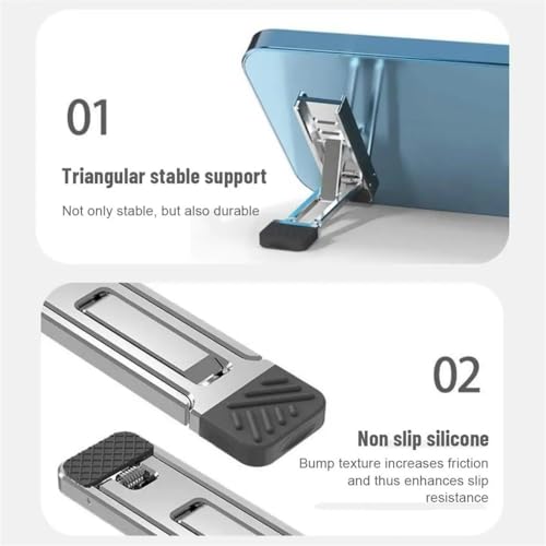 Soporte para laptop mini elevador portátil refrigeración de aluminio base plegable mesa 3