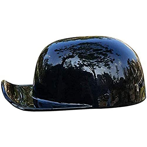 XINLIFE Vintage Motorcycle Helmet Half Size Open-Face Motorbike Helmets Fashion Baseball Cap Helmet for Scooter Moped Cap Street Cruiser Jet Style DOT Certified,Bright Black,XXL