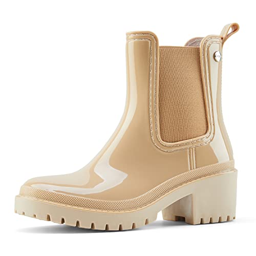 Hisea Women's Ankle Rain Boots Waterproof Chelsea Booties Short Rain Shoes For Women #TOP27