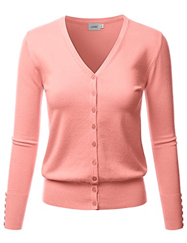 Image of LALABEE Women's V-Neck Long Sleeve Button Down Sweater Cardigan Soft Knit(S-XXL)