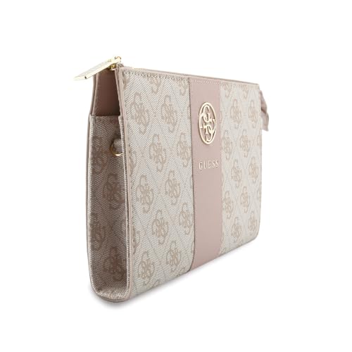 Image of CG MOBILE Guess Phone Wallet Bag Officially Licensed, PU Leather with Middle Stripe, 4G Metal Round & Classic Logo & Strap | Phone Pouch with Crossbody Strap, Protective Phone Holder for Women