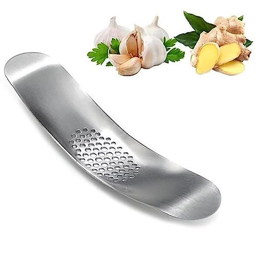 Spremiaglio Professionale da Cucina,Schiaccia Aglio,Forte Trita Aglio,Spremi L’Aglio e lo Zenzero Senza Fatica,Facile da Pulire e Durevole, Pressa Aglio - Spremiaglio in Acciaio Inossidabile