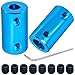 Twidec/2Pcs 6mm to 8mm Bore Flexible Shaft Coupling Robot Motor Wheel Blue Aluminum Casing Rigid Coupler Connector COUPLER-BU-6-8