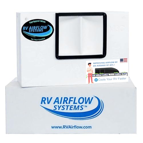RV Airflow Systems Kit – Coleman Mach 3,10,15, Q Air Conditioning Unit Vent Accessory Replacement w/AC Diverter, Duct Adapter & More – Durable, Fast Cooling Expanded Polystyrene RV AC Unit Accessory