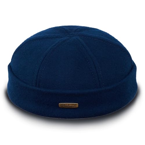 Sterkowski Docker | 100% Wool Beanie for Men and Women | Sailor Mariner Brimless Fisherman Skully...