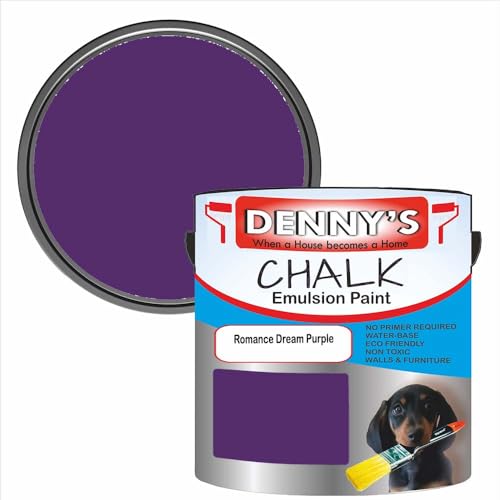 Premium Interior Wall & Furniture Chalk Paint – Romance Dream Purple – Rich Matt Finish, Durable & Washable, Low Odour, Ideal for Living Rooms, Bedrooms & Hallways (250ML Tin)