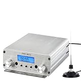 15W FM Transmitter, Long Range FM Broadcast Transmitter for Churches, Cars, Shopping Malls, Lecture Halls, Private Radio Stations with 3.5mm Mic Jack (15W)