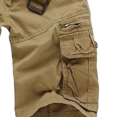 Shorts militares ligeros para hombre con bolsillos con cierre miniatura 5